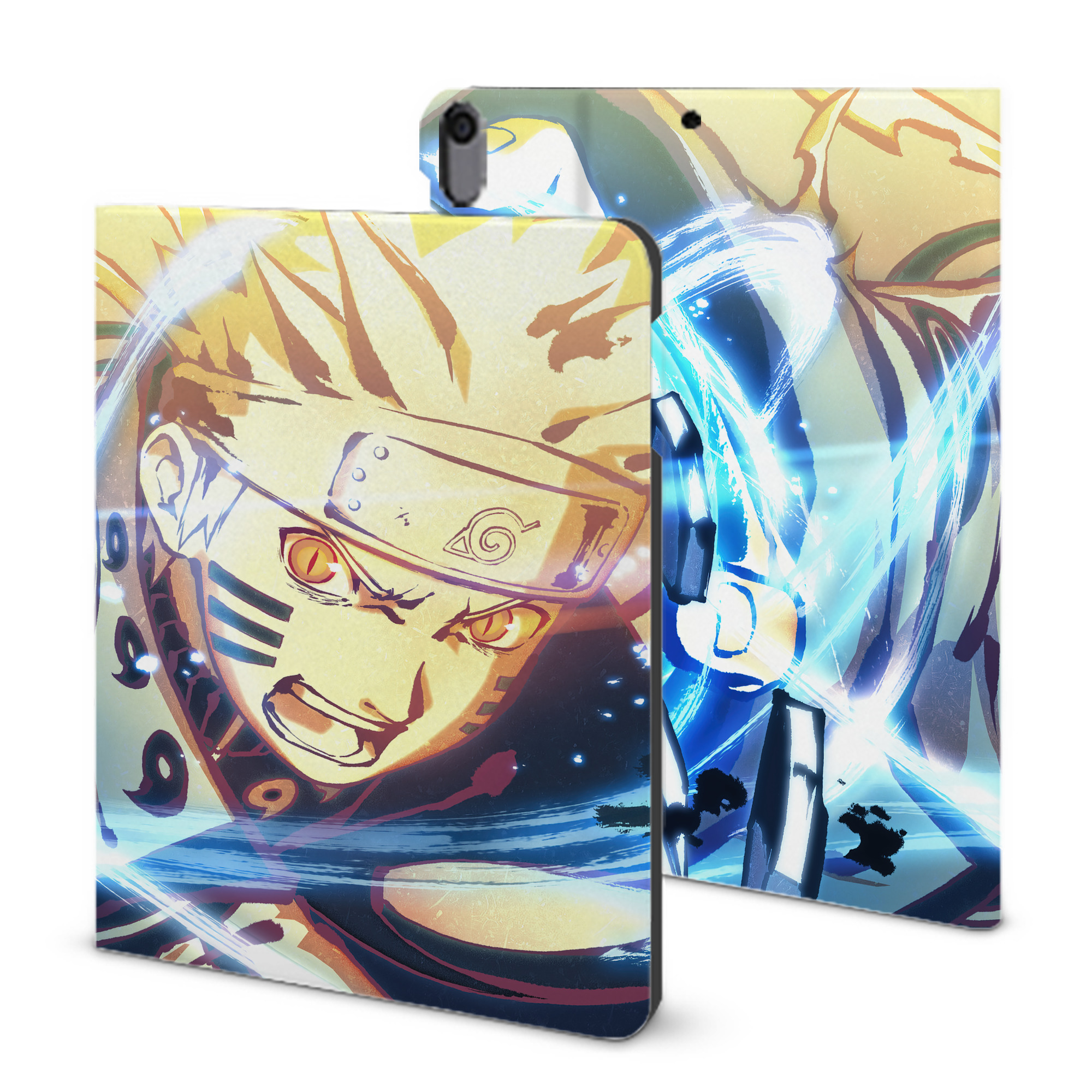 （画像用） NARUTO -ナルト- NARUTO -ナルト- 疾風伝 IPad ケース ブック型 PUレザー TPU 耐衝撃 軽量 薄型 ペン収納なし 全面保護 IPad 各モデル対応